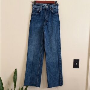 Zara Dark Blue Denim Pants